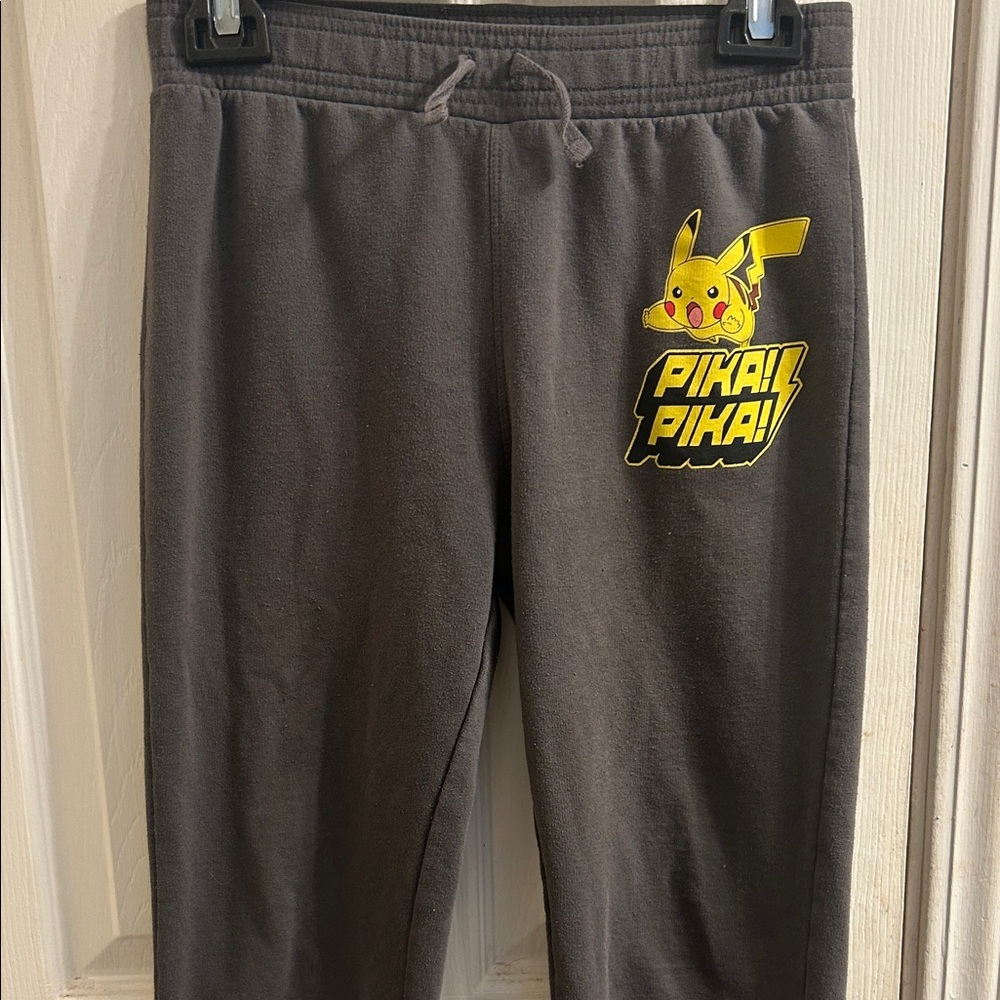 Pokemon Gray Kids Bottoms with Pikachu Design